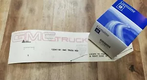 GMC Truck Tailgate End Gate Decal Jimmy Syclone Sonoma S15 Genuine GM OEM - Foto 1 di 7