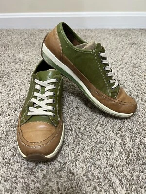 Zapatillas deportivas con cordones de cuero ARA para mujer talla 7 verde marrón bloques de colores Foto 1 de 4