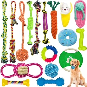Set Giocattoli per Cani, 17 Pezzi, Corda, Resistenti Grandi, per Cucciolo - Foto 1 di 12