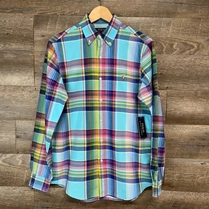 Polo Ralph Lauren Men's Classic Fit Plaid Oxford Shirt Classic Fit Size S NWT - Picture 1 of 16