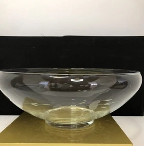 Large Clear Glass Serving Bowl 11”x5” with Wheat Pattern - Picture 1 of 5