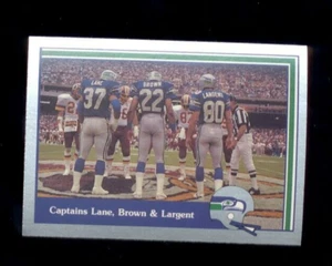 Tarjeta Pacific Steve Largent Dave Brown Eric Lane 1989 Seattle Seahawks Capitanes - Imagen 1 de 1