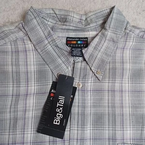 Camisa Alexander Julian Colores 3XLT Gris Gris Púrpura Nueva Con Etiquetas Manga Larga  - Imagen 1 de 12