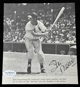 Stan Musial Baseball HOF Signed Photo JSA Authentication Large 5” x 7” - Picture 1 of 3