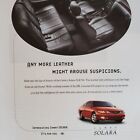 PUBLICITÉ IMPRIMÉE Toyota Camry Solara voitures rouges cuir automobiles annonce 1999
