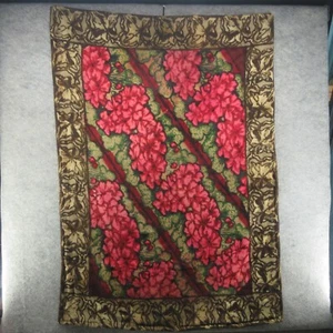 Verfolgungsjagd Kutsche Decke Pferdehaar Blumen Antik Vintage Buggy Schlitten Runde Schwer - Bild 1 von 24