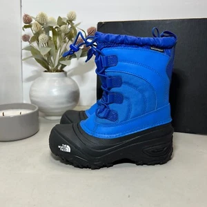 The North Face Alpenglow IV Lace Up Boots Blue/Black NF0A2T5P Boys US 1 NWB - Picture 1 of 8