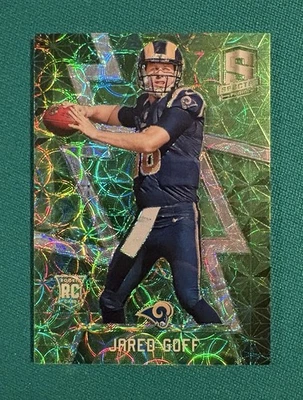 2016 Panini Spectra Football Jared Goff Rookie Card RC Neon Green Parallel /25  - Image 1 of 2