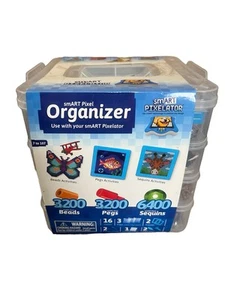 Smart Pixel Organizer Pixelator Hülle inkl. Perlen, Heringe & Pailletten Neu - Bild 1 von 2