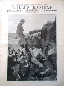 L'illustrazione Italiana 12 Marzo 1916 WW1 Petain Verdun Deledda Armenia Fronte - Picture 1 of 1