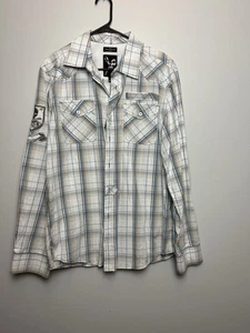 Marc Ecko Cut & Sew Langarm Knopfleiste - groß - Ziernähte - Bild 1 von 6