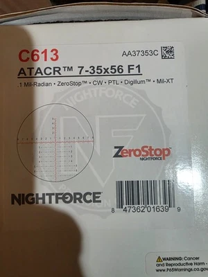 Nightforce C613 ATACR 7-35x56 F1 Riflescope - Black - Image 1 of 4