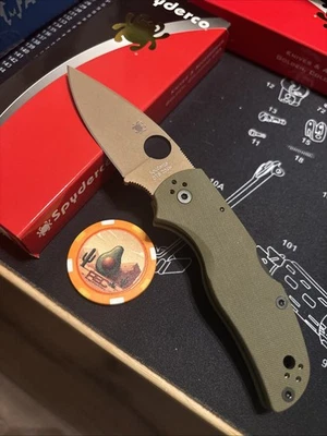 🔥 Spyderco 🥑 Aguacate 🥑EXCLUSIVO Nativo OD Verde G10 FDE 204P C41GPODFDE5   Foto 1 de 4