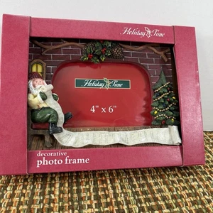 Cornice portafoto decorativa natalizia 3D 4x6” Babbo Natale controlla la sua lista nuova pesante! - Foto 1 di 2