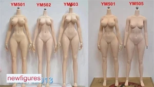 YM Toys 1/6 Silicone Flexible 12" Female Girl Action Figure Body Hands Foot Doll - Picture 1 of 32