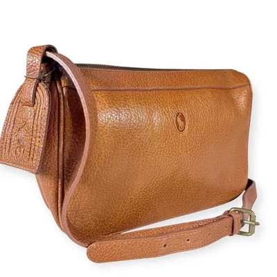 RALPH LAUREN Shoulder Bag Small Logo Leather Brown Women's USED FROM JAPAN - Image 1 of 4