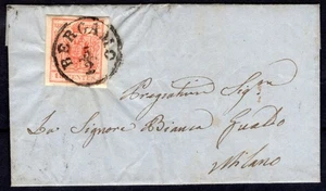 1857 5. FEBRUAR C.15 III TYP MASCHINENPAPIER SASS 20 GEBRAUCHT AUF BUCHSTABENFALZ - Bild 1 von 2