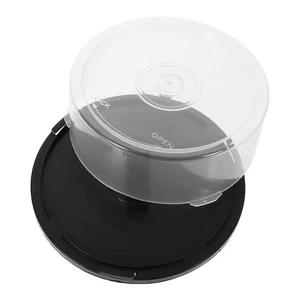  CD/DVD Cake Box Spindle Empty DVD Storage Bucket Clear CD Holder 25 Disc - Afbeelding 1 van 12