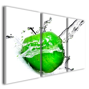 Quadro moderno Apple green stampa su tela mela verde frutta arredamento bar - Imagen 1 de 1