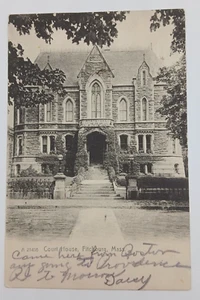 Cartolina d'epoca Court House Fitchburg Massachusetts 1908 - Foto 1 di 2