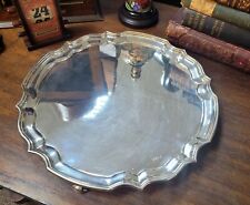 James Deakin & Sons Solid Silver Salver Tray 1932 14" Dia 1.2kg Pie Crust