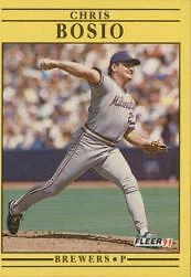 1991 Fleer #576 Chris Bosio - NM - Image 1 of 2
