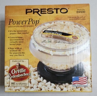 DE COLECCIÓN PRESTO POWER POP MICROONDAS MULTI-POPPER PALOMITAS GRANO ORVILLE Foto 1 de 3