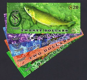 Canada 2013 POLYMER Local Currency BC, COMMUNITY Dollars $1 to $20 (5 Pcs) UNC - Picture 1 of 6
