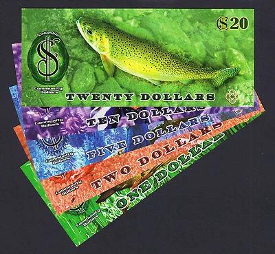 Canada 2013 POLYMER Local Currency BC, COMMUNITY Dollars $1 to $20 (5 Pcs) UNC - Image 1 of 4