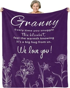 TOLLE Oma Geschenke, für Oma, weiche Flanelldecke 150x130cm, Oma Geburt - Bild 1 von 7