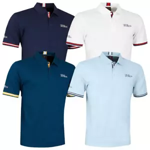 Oscar Jacobson Mens Durham Tour 4 Way Stretch Golf Polo Shirt 27% OFF RRP - Picture 1 of 17
