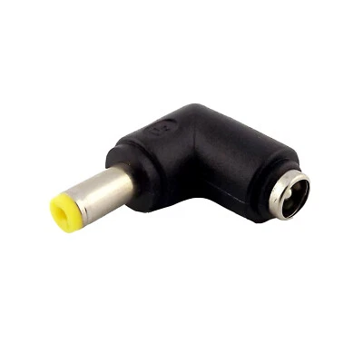 DC Power 5.5mmx 2.1mm Female Jack to 5.5mm x 1.7mm Male Right Angle Adapter - Image 1 of 4