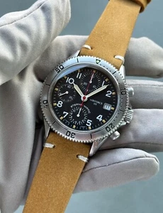 Vintage Eterna Eterna-Matic Airforce III Chronograph 39mm Ref. 674.8048.41 w Box - Picture 1 of 20