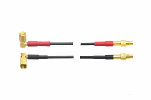 Cable Dual Microdot elbow Plug to Subvis Socket Ultrasonic NDT TOFD transducers - Picture 1 of 6
