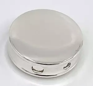 Caja de pastillas dispensadora de edulcorante redonda estilo victoriano plata de ley 925 - Imagen 1 de 9