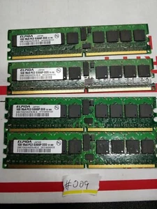 4GB Kit Elpida EBE10AD4AGFA-6E-E ECC PC2-5300P 667MHz DDR2 1Rx4 Server Memory - Picture 1 of 6