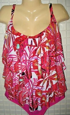 ST. TROPEZ - NUEVO - 24W - 1 PIEZA CAPA VOLANTES TRAJE DE BAÑO / BAÑO - COPAS ACOLCHADAS Foto 1 de 4