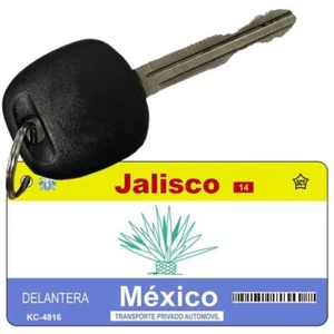 Porte-clés Jalisco Mexique vierge nouveauté métal aluminium plaque d'immatriculation étiquette art - Photo 1/1