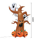 Scary Halloween Tree Inflatable Ghost Riding on Motorbike Blow Up Pumpkin w/LED