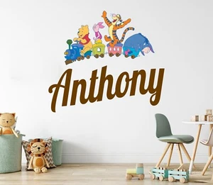 Winnie the Pooh Wall Vinyl Decal - Nursery Baby Shower Gift Pooh Vinyl Decor Art - Picture 1 of 6