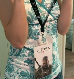 RARE WITCHER 3 III PROMOTIONAL LANYARD PS4 PROMO XL NECKLACE GERALT COLLECTIBLE - Picture 1 of 2