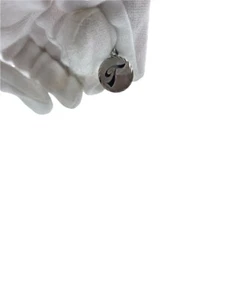 925 Vintage Sterling Silver Letter T Pendant 13mm - Picture 1 of 5