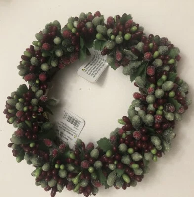 "Anillo de vela corona de Navidad multi mini corona de bayas con cuentas Raz Imports, 6"" (2405606)" Foto 1 de 4