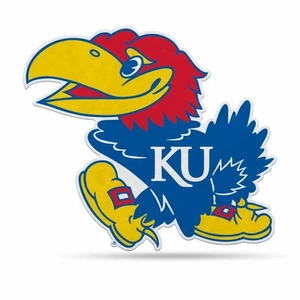 Mascota troquelada troquelada 18" cueva fanático banderín de la NCAA Kansas Jayhawks - Imagen 1 de 1