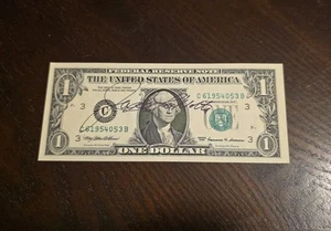Jake LaMotta JSA Signed 1999 Uncirculated $1 Bill Autograph Boxer Died 2017 - Picture 1 of 5