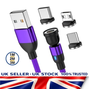 3‑in‑1 Magnetic Fast Charge Cable – USB‑C + Micro‑USB + IOS, 3 A - Picture 1 of 28
