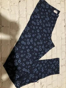 Old Navy Woman's NWT XS/Girl 18 Built-In Tough Soft Blue FloralAnkle Leggings - Picture 1 of 6