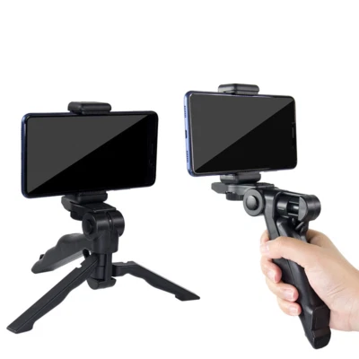Mini Handheld Mobile Phone Tripod Mount Holder Stand For iPhone Camera Samsung - Image 1 of 4