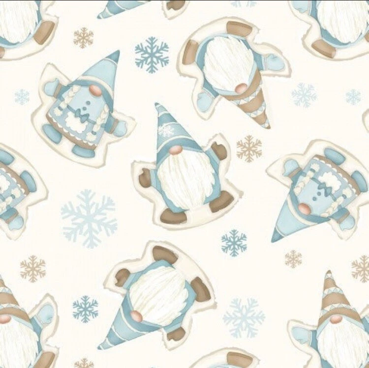 Parafuso completo de 15 jardas - Flanela - Creme Snow Angels- I Love Snow Gnomies-Henry Glass - Imagem 1 de 1