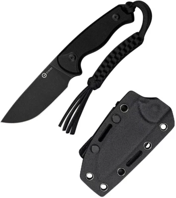 Faca fixa Civivi Timberbark 3,25" 14C28N lâmina de aço Sandvik preta cabo G10 - Imagem 1 de 4